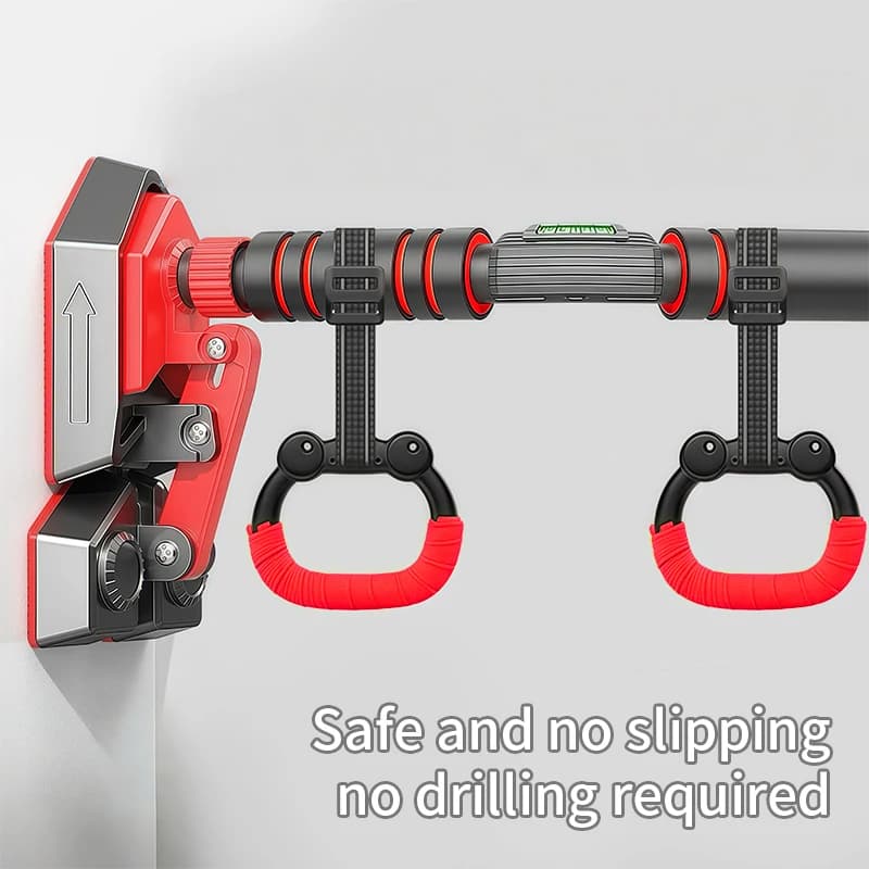 Traction bar with door frame with adjustable steel bars for home fitness
