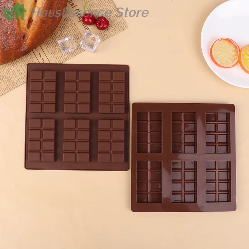 ※Rectangle Silicone Mold DIY Chocolate Candy Bar Break Apart Protein Engery Mould Wax Melt Fat Bomb Snack Kitchen Baking