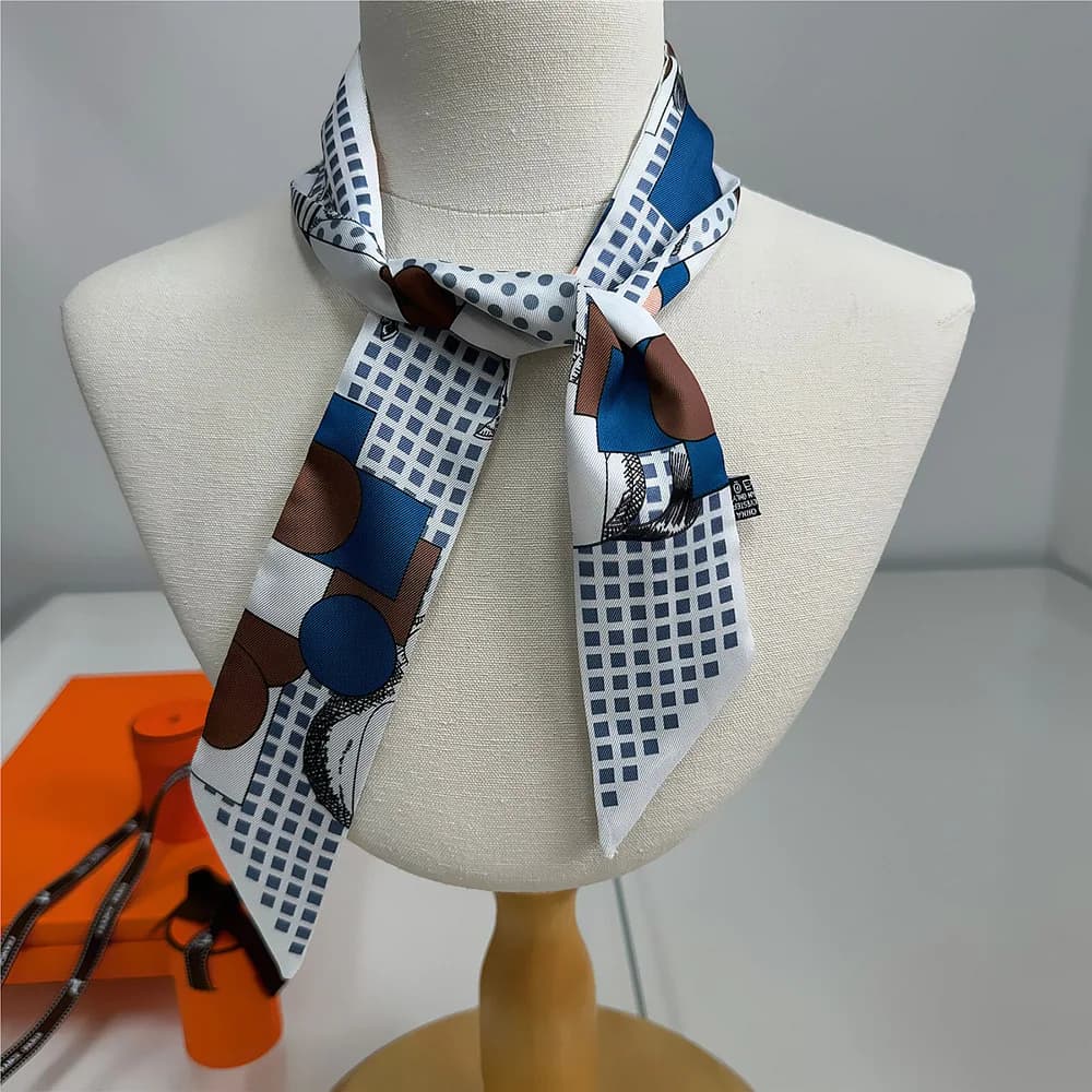 5*90 cm Nuova sella Sciarpa di seta Twill Fascia di seta Sciarpa di moda Borsa legata Nastro Streamer Decorazione fascia all'ingrosso