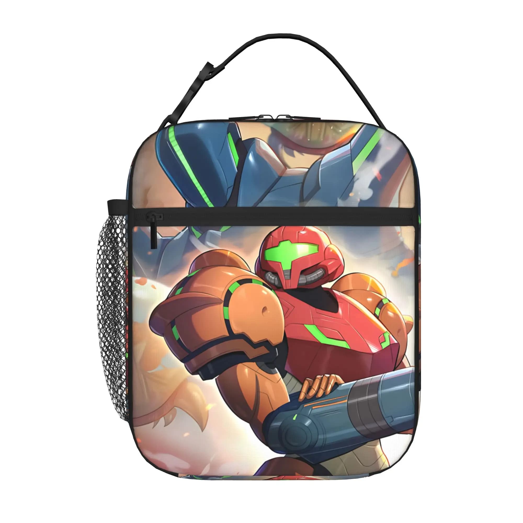 1 Piece Portable Lunch Container Green Zipper Closure Durable Pocket Metroid Prime 4 Beyond For Lunch Lunch Box Bag