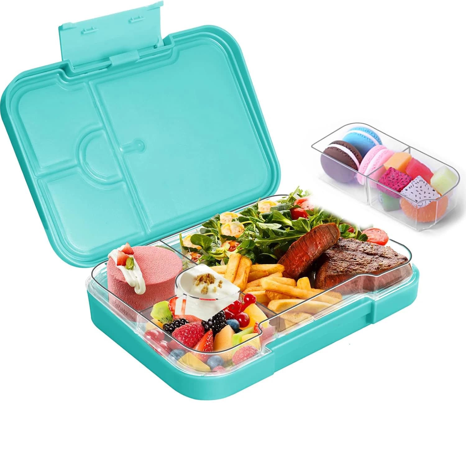 Bento Box per bambini, contenitori per il pranzo per la scuola, Lunch Box per bambini per la scuola con 4/6 scomparti, Bento Lunch Box senza BPA per bambini