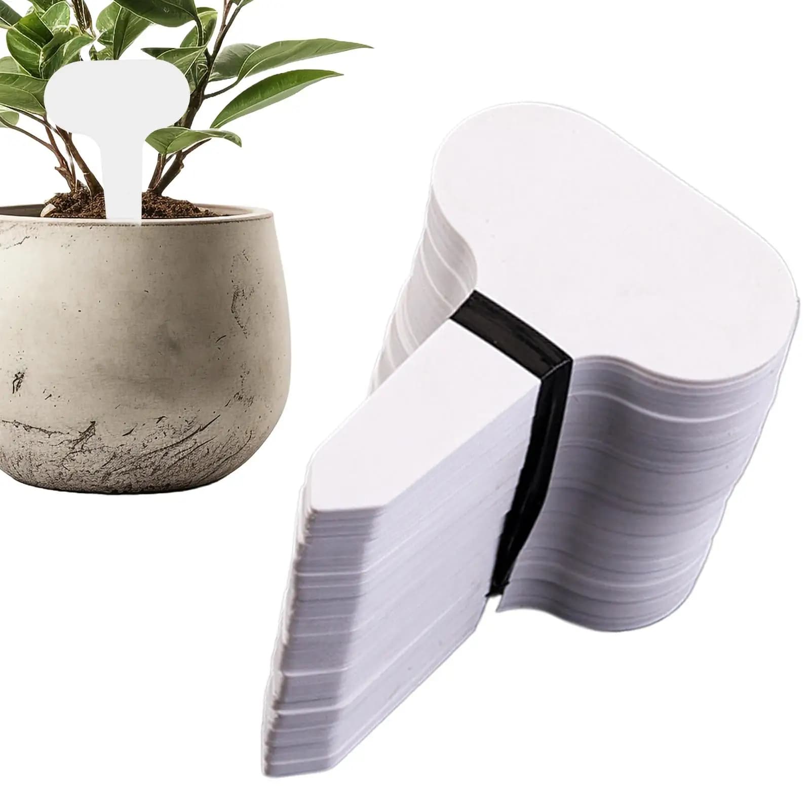 100 Etichette a T per Piante da Giardino in PVC, Marcatori per Piante in Vaso, Etichette per Orto, Fioriere e Arbusti