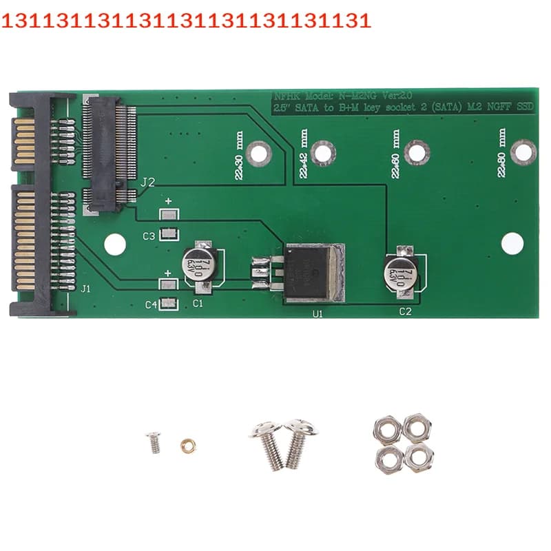 Scheda adattatore da M.2 NGFF SSD a SATA da 2,5 pollici Converti adattatore per unità di archiviazione esterna da M2 a SATA3