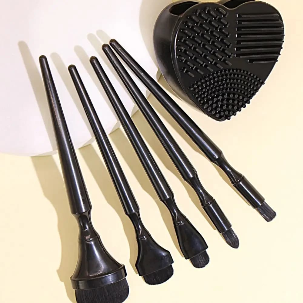 Set di Pennelli Professionali per Trucco, Morbidi e Soffici con Manico Ergonomico, Set di Pennelli per Ombretto Multifunzione, Pennello per Polvere Delicato sulla Pelle