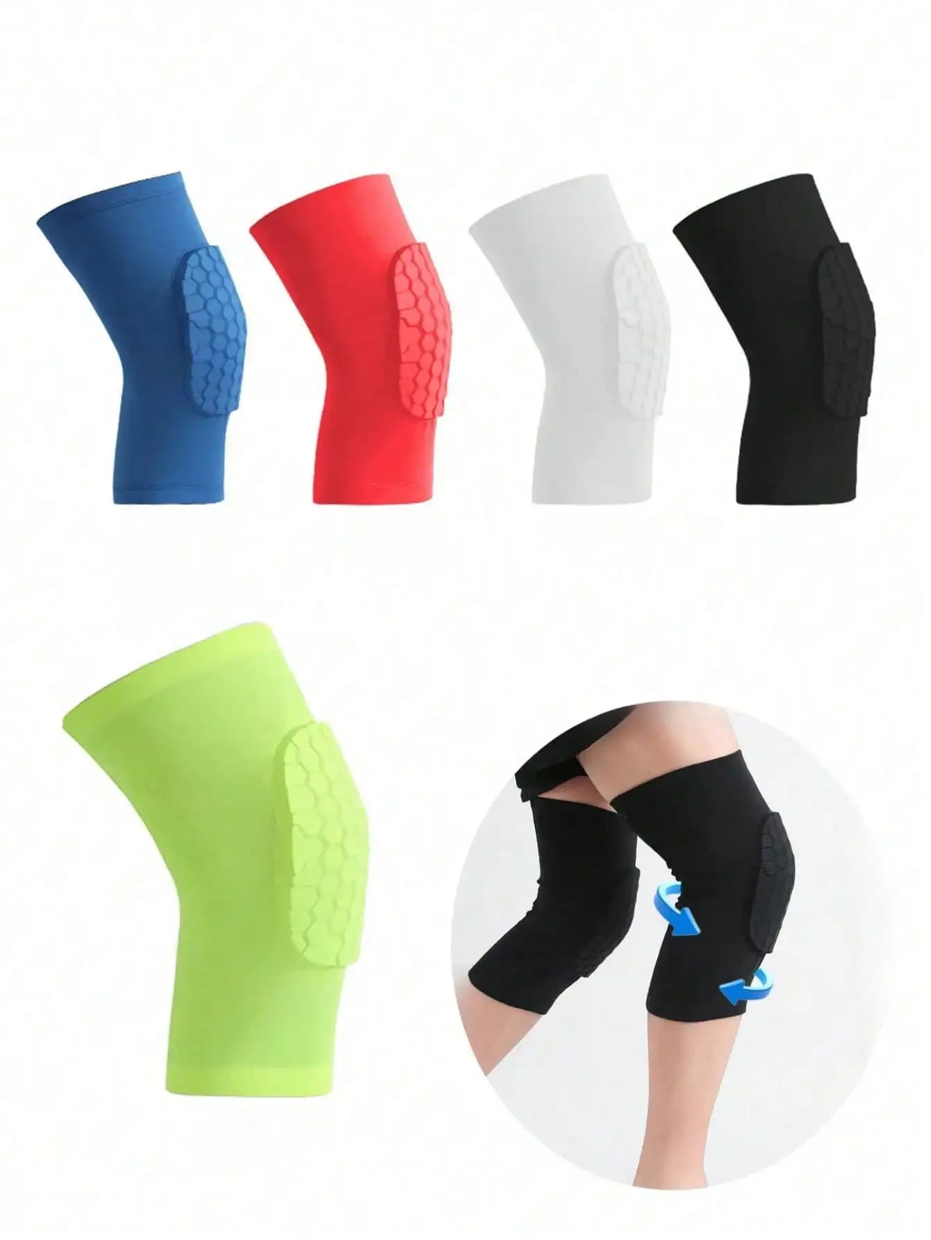 Sports Short Honeycomb Knee Pads Elastic Breathable Fitness Accessories for Dance Ballet Street Dance Volleyball Yoga And More