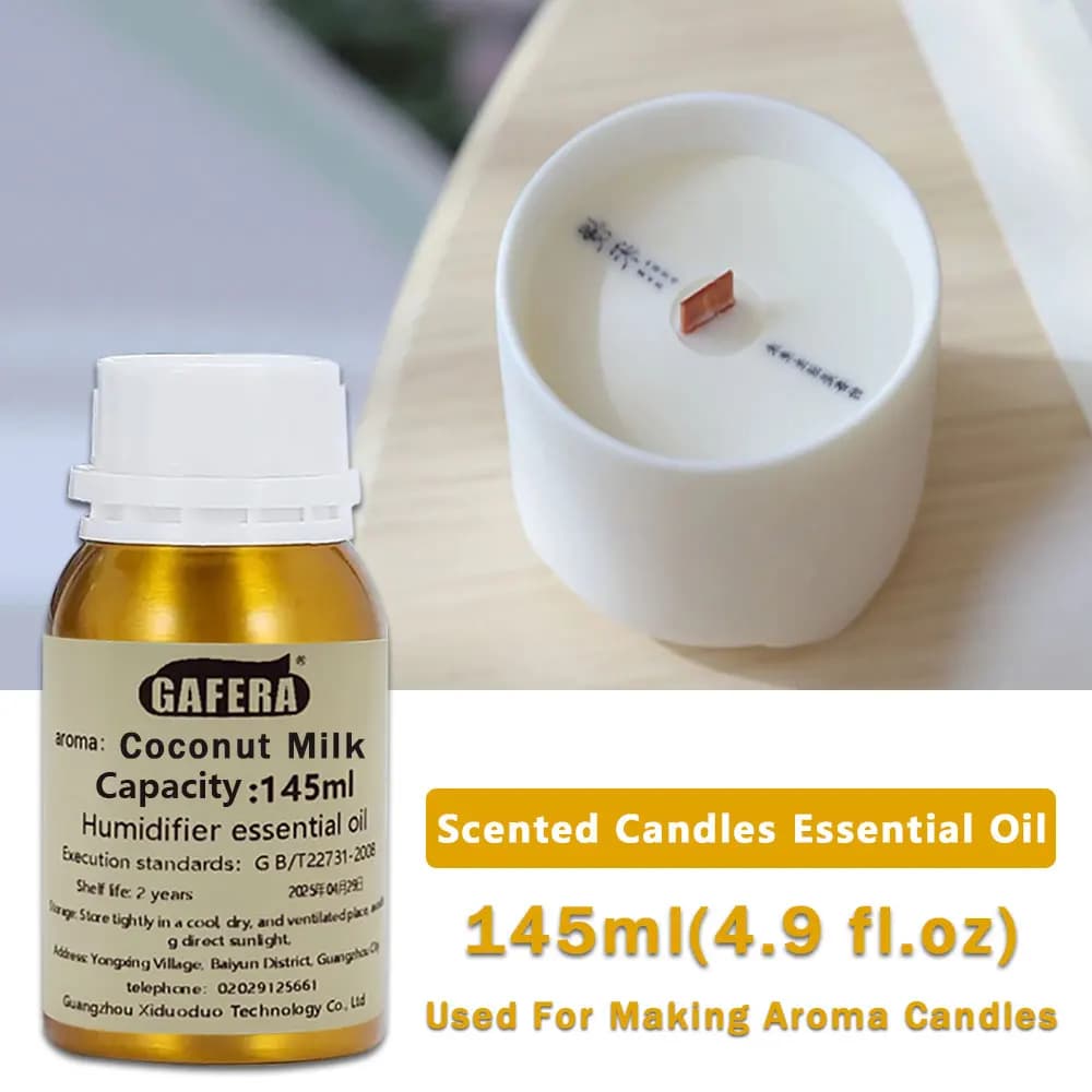GAFERA 145ml (4.9 fl.oz) Oli Essenziali di Latte di Cocco/Rosa - Per la Creazione di Candele Aromaterapiche, Sapone Fatto a Mano e Umidificatori
