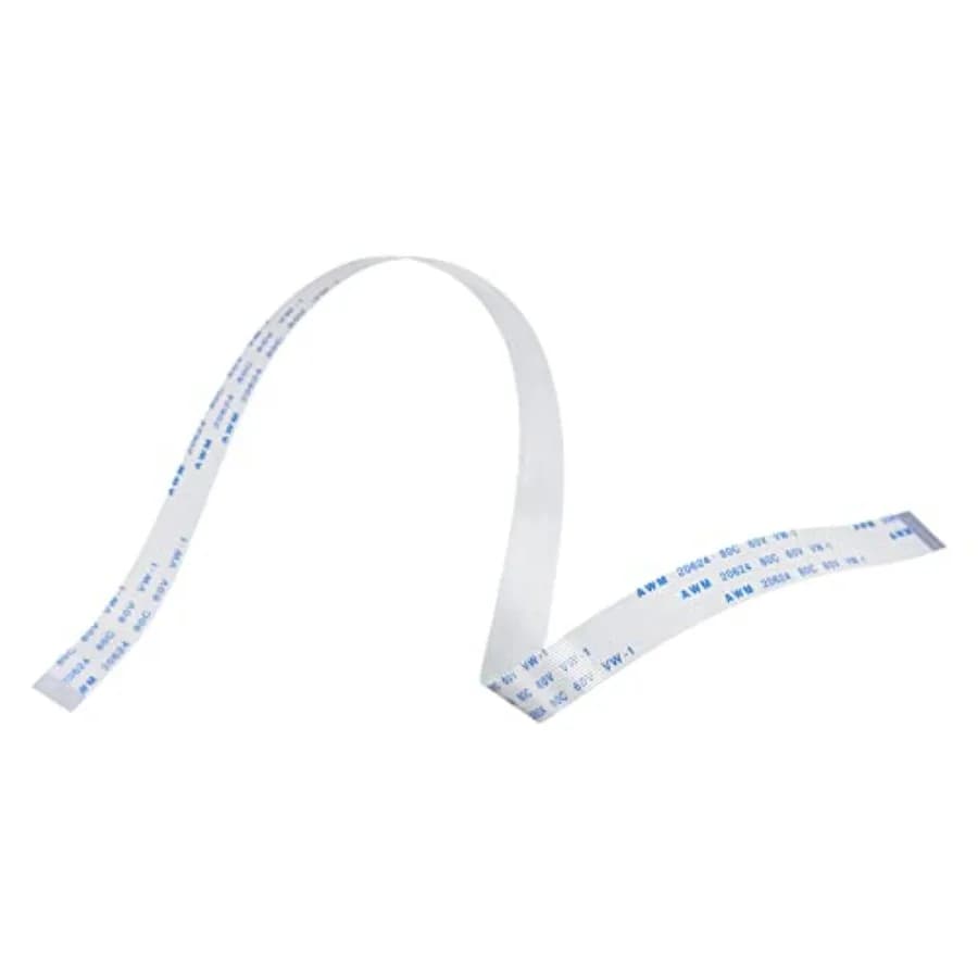FFC FPC Flat Flexible Cable, 18 Pin 0.5mm Pitch 300mm Long A Type for LCD 3D Printer Camera DVD TV Laptop Audio Pack of 10