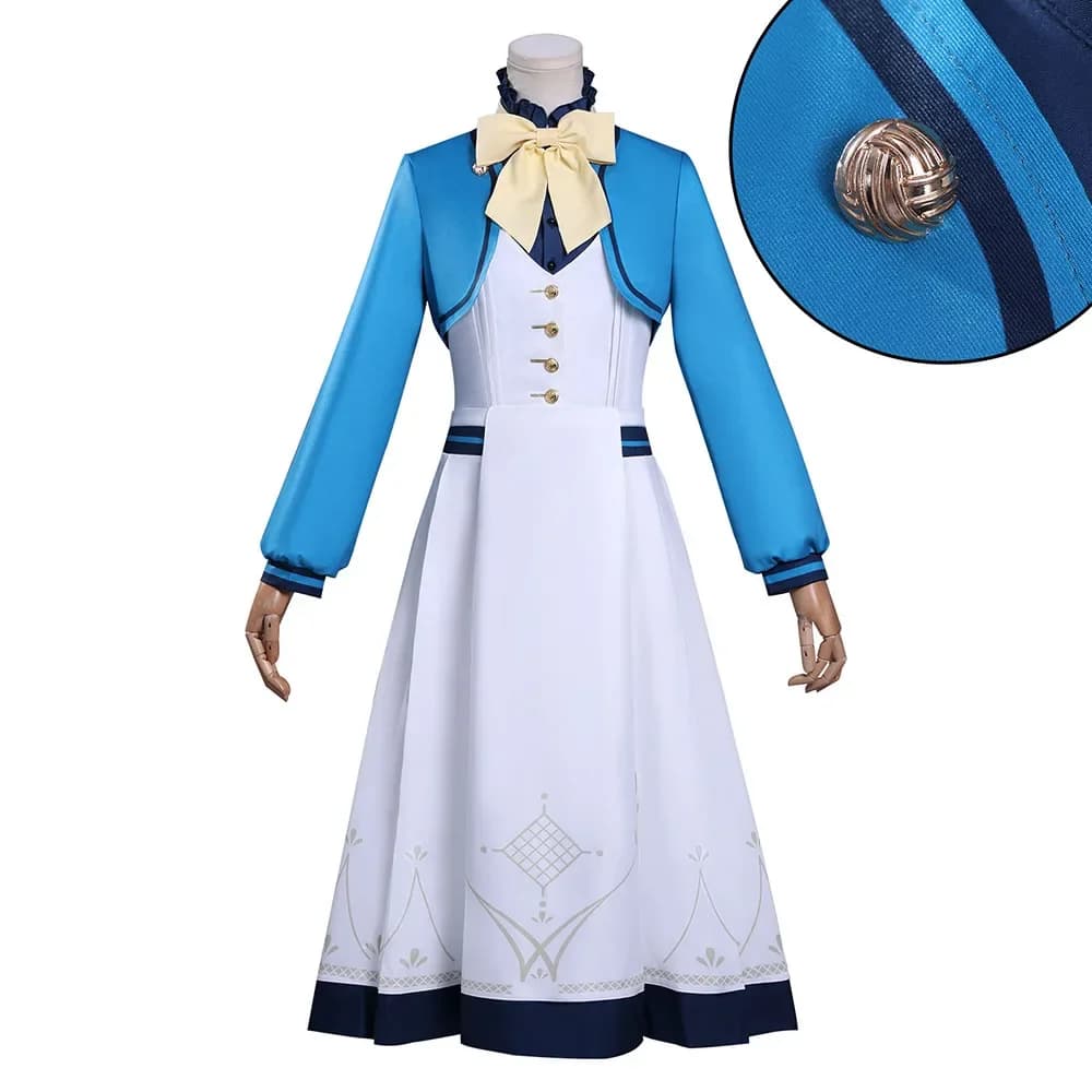 Monica Everett Dress Uniforme scolastica Set da festa Halloween Il segreto della strega silenziosa Costume cosplay Abito da cappotto per donna e ragazza