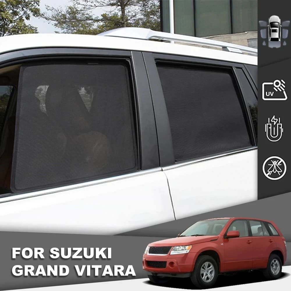 Magnetic Car Sunshade For Suzuki Grand Vitara JT (2005-2014) Front Windshield Curtain Rear Side Baby Window Mesh Sun Shade Visor