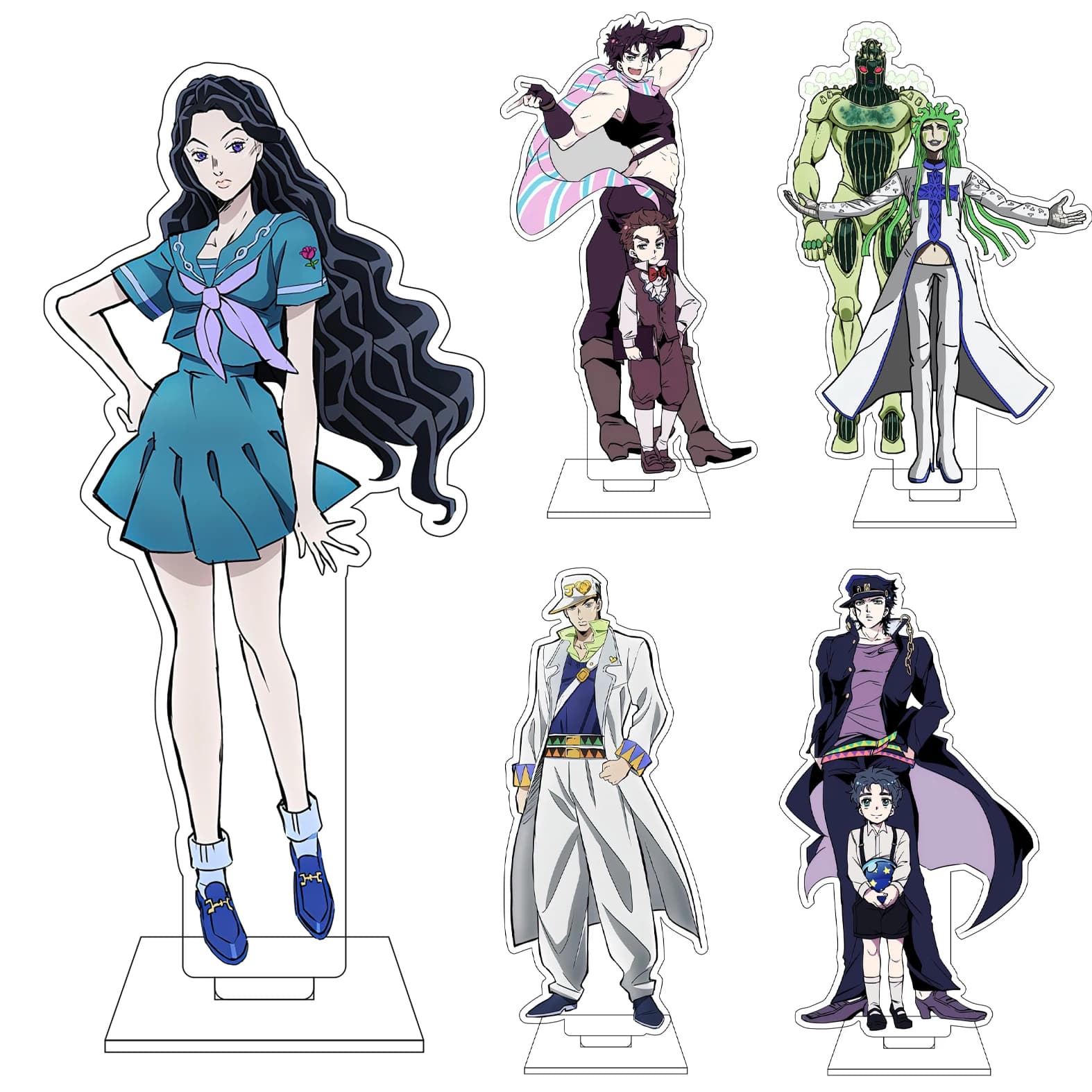 Statuetta in Acrilico da 16CM di JoJo's Bizarre Adventure, Cosplay Anime, Trish Una, Bruno Buccellati, Diavolo, Ornamenti e Regali