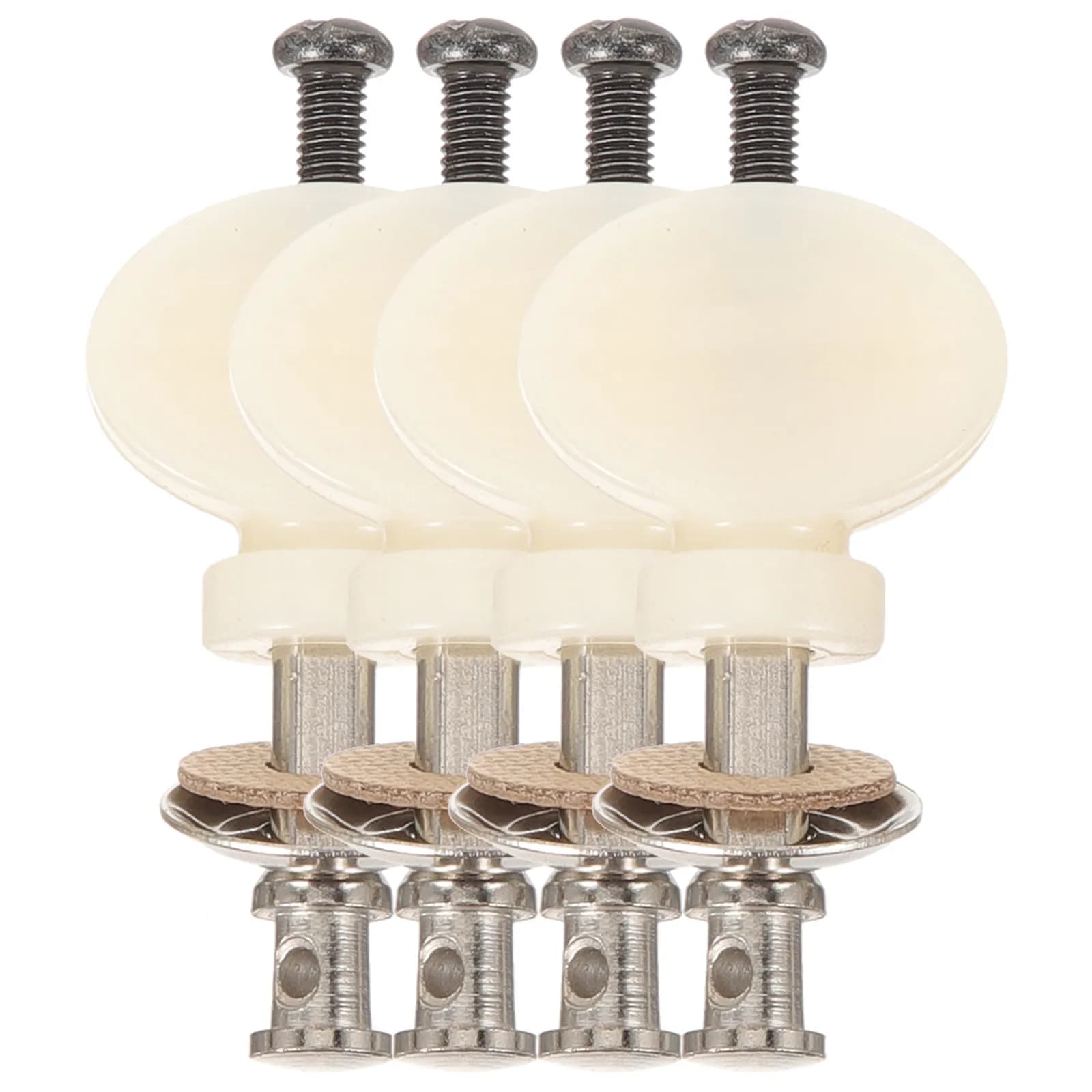 4Pcs Ukulele Pegs Metal Plastic Hybrid Tuning Pegs for Soprano Concert Tenor Ukulele Easy Install Precision Adjustable String