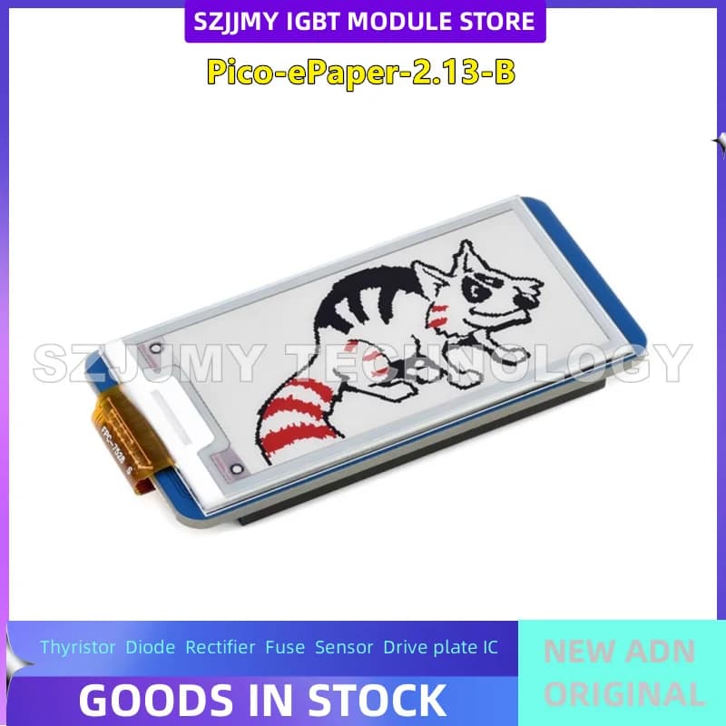 Expansion card e-ink Raspberry Pi Pico 2.13 inch, red, black and white tricolor screen, shelf label