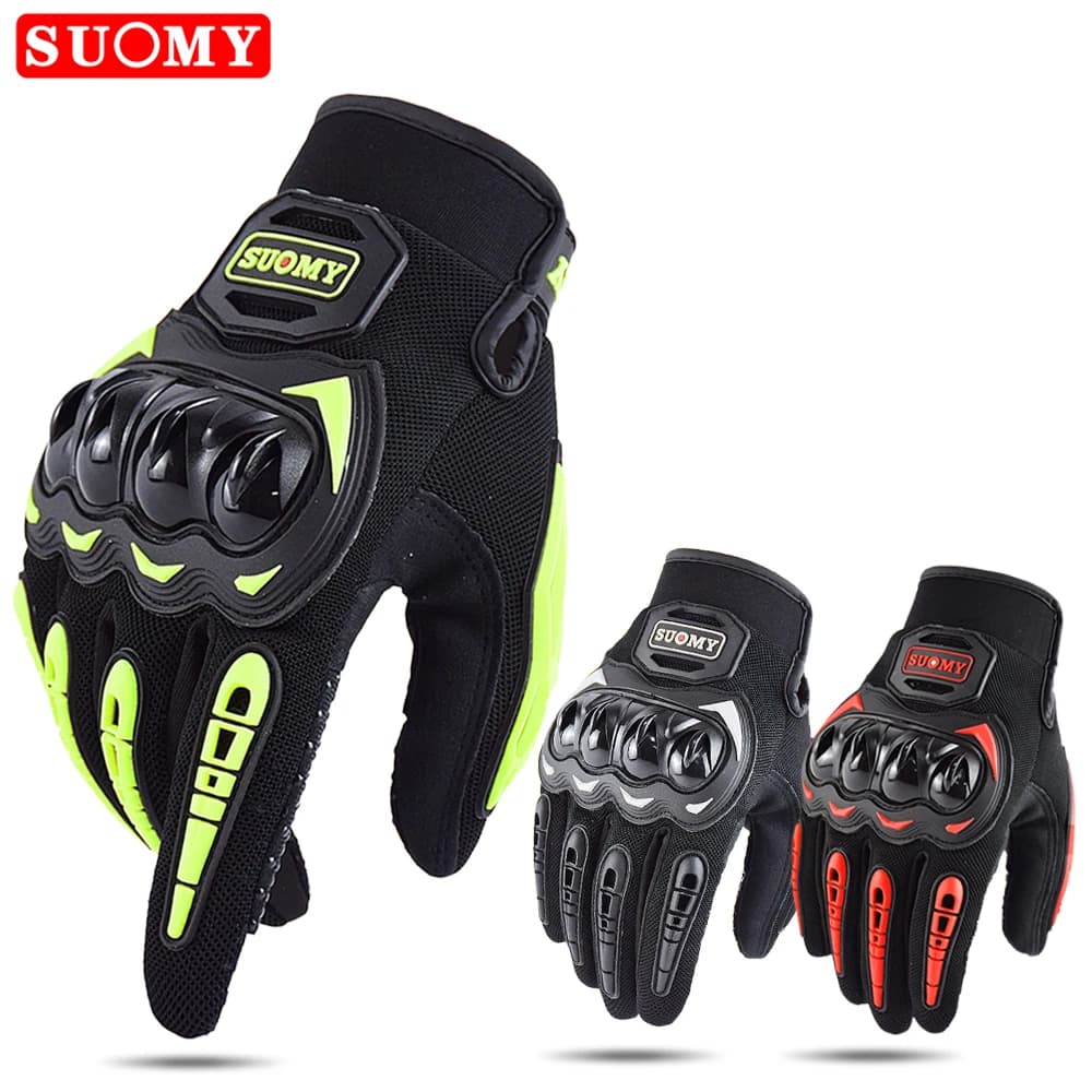 Suomy guanti da moto guanti da Motocross Full finger touchscreen guanti da Scooter per auto elettriche guanti da ciclismo su strada guanti