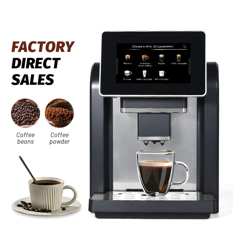 Commercial Automatic Espresso Machine Professional Coffee Maker Touch Screen Electric Multifunctional Portable