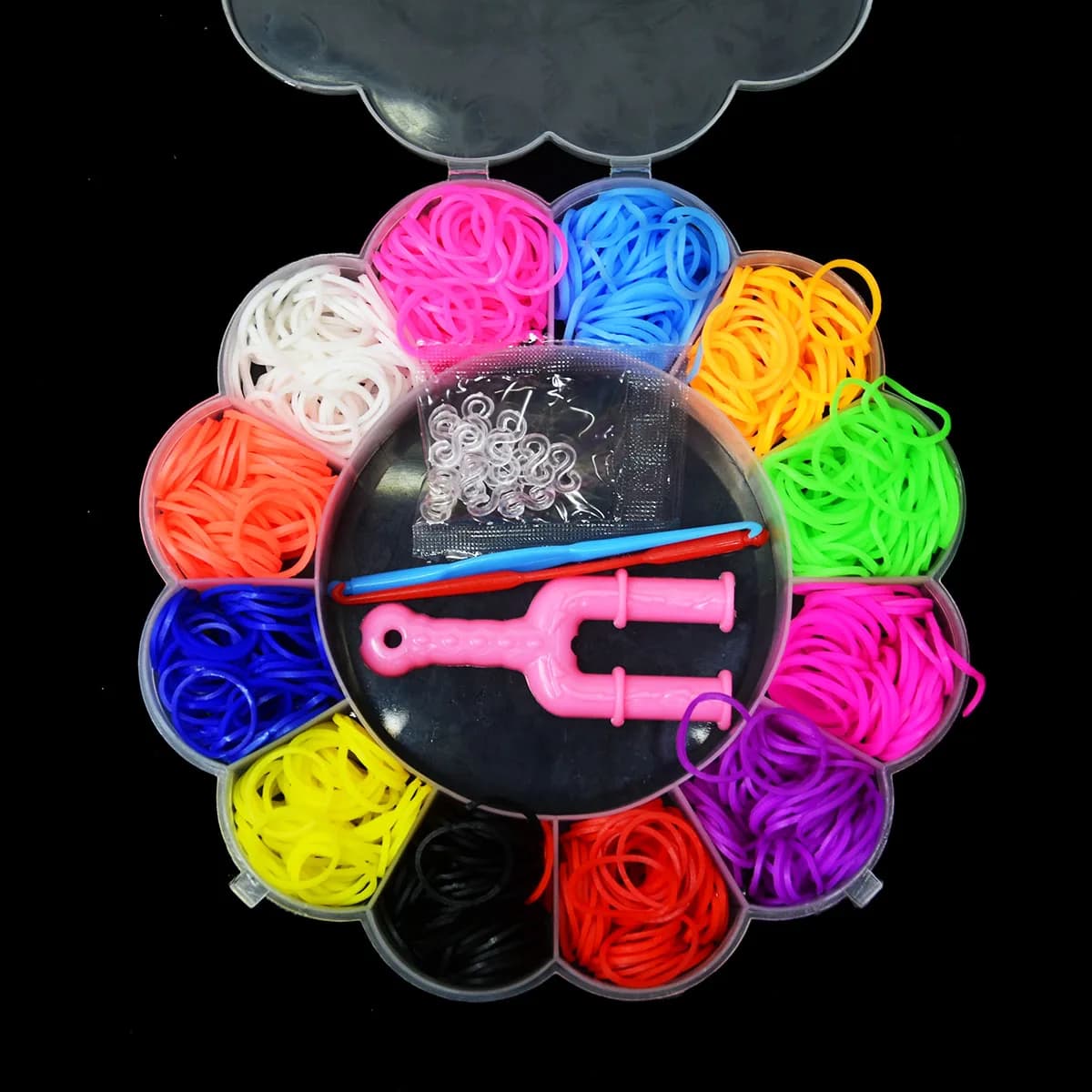 600pcs Rubber Loom Bands Girl Gift for Children Elastic Band for Weaving Lacing Bracelet Toy Gum for Bracelets Diy Material Set