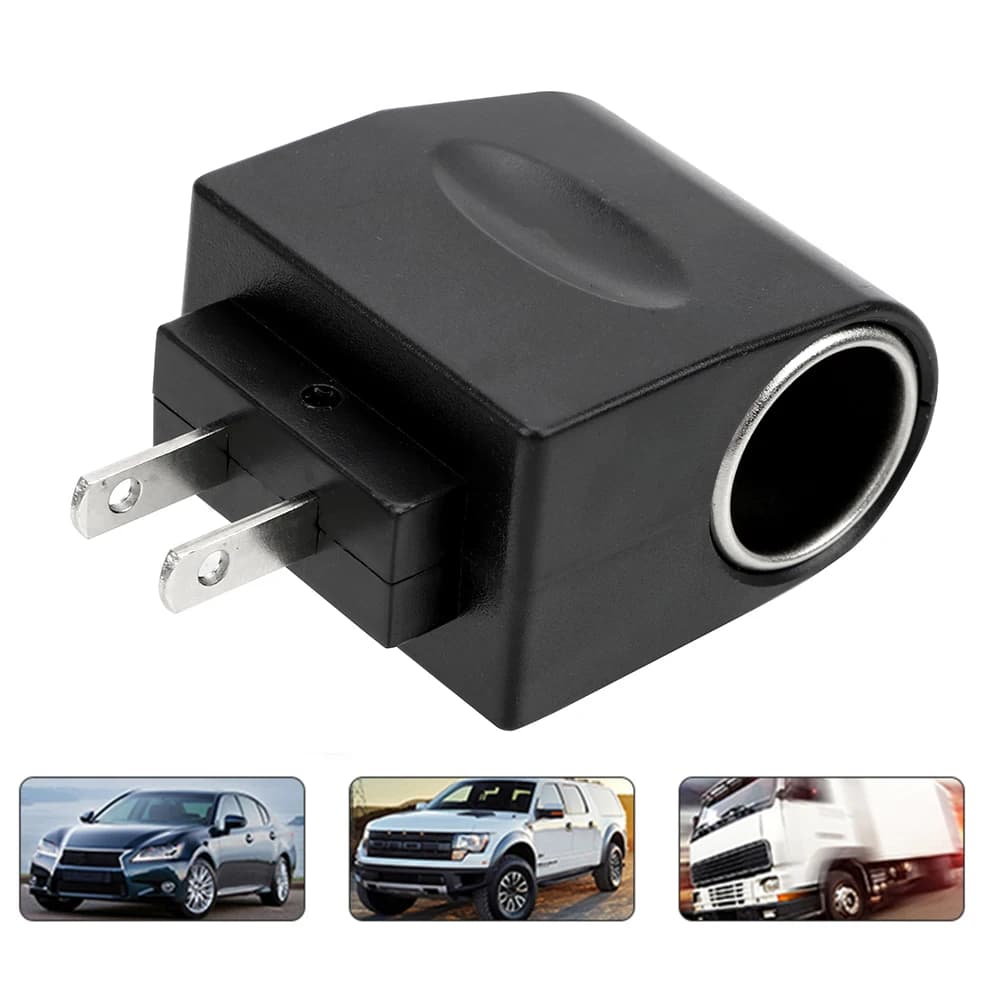Convertitore AC 220V a DC 12V nero EU US Plug adattatore accendisigari per Auto accessori Auto