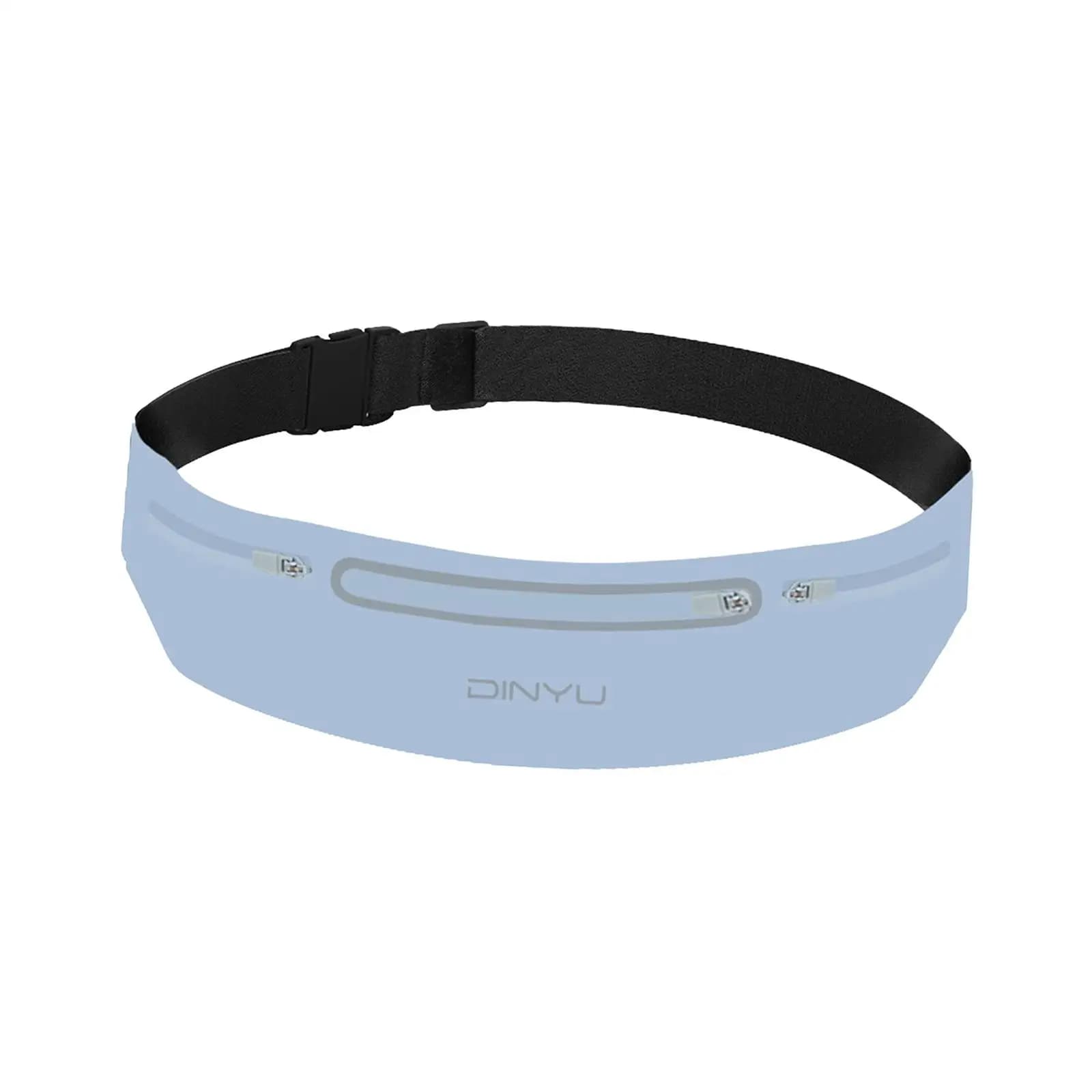 Marsupio da Corsa Riflettente Leggero con 3 Tasche con Cerniera, Marsupio per Campeggio, Escursionismo, Palestra, Fitness, Camminata