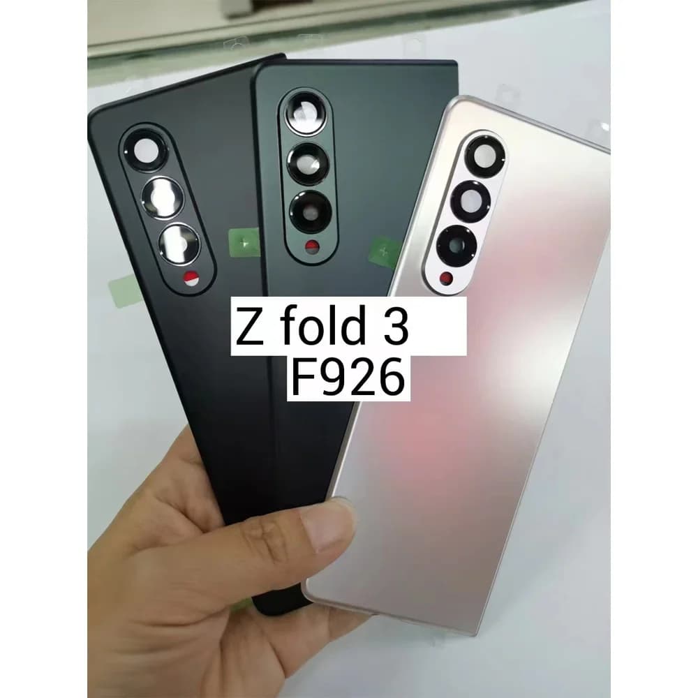 Back Glass Battery Cover Rear Door Case Housing Panel Cover With Camera Bezel + lens For SAMSUNG Galaxy Z Fold 3 5G F926