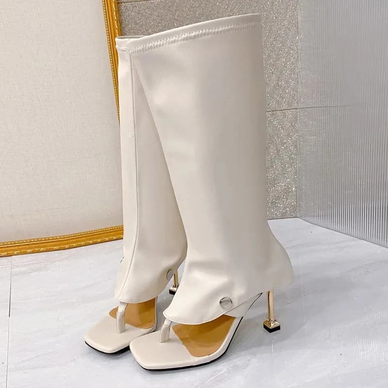 Nuove Scarpe Estive da Donna, Stivali Estivi alla Moda con Punta Aperta, Eleganti Infradito con Tacco Alto, Scarpe Firmate, Zapatos De Mujer