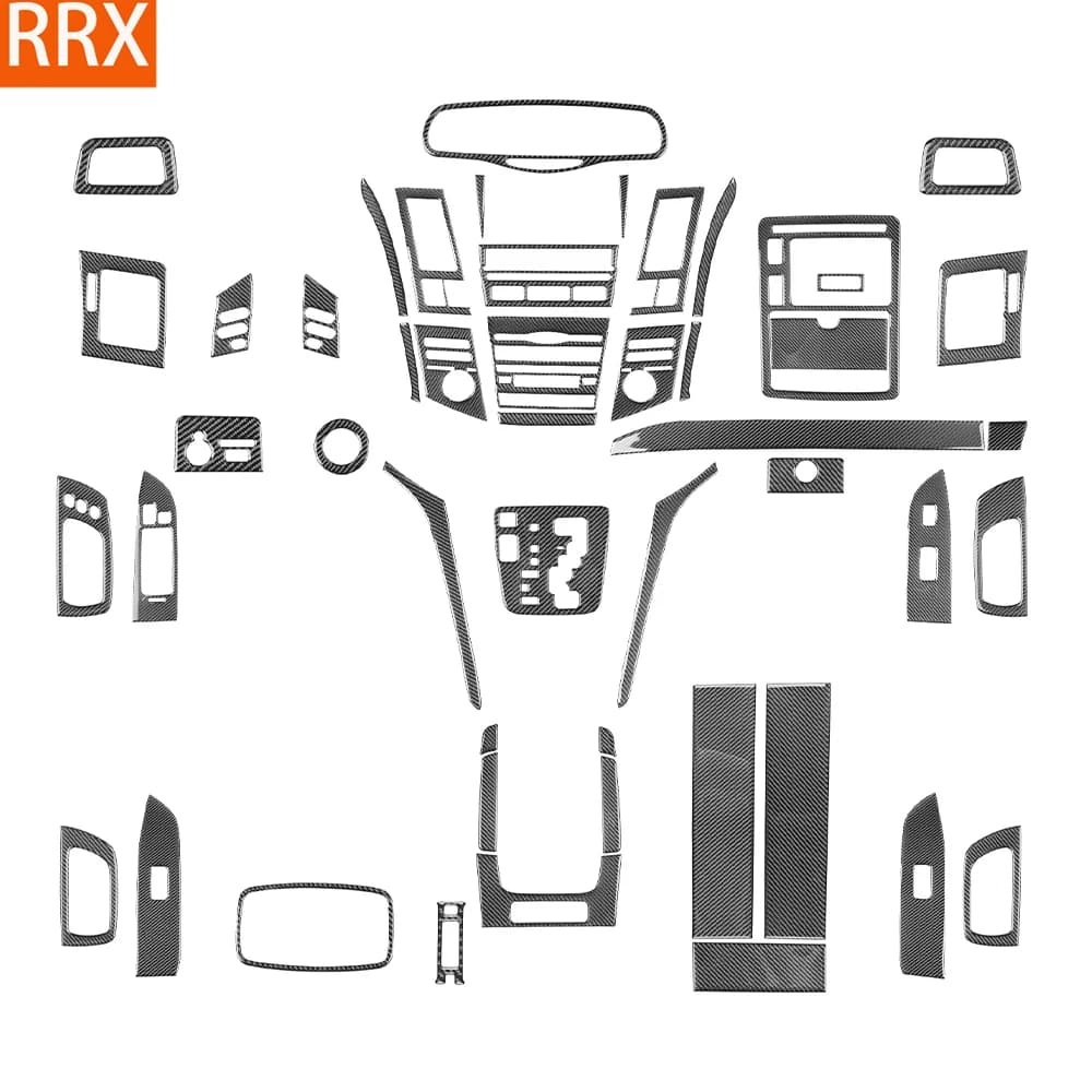 For LEXUS RX330 RX350 2004-2009 Real Carbon Fiber Sticker Navigation Radio Shift Lift Panel Car Accessories Inside Decorative