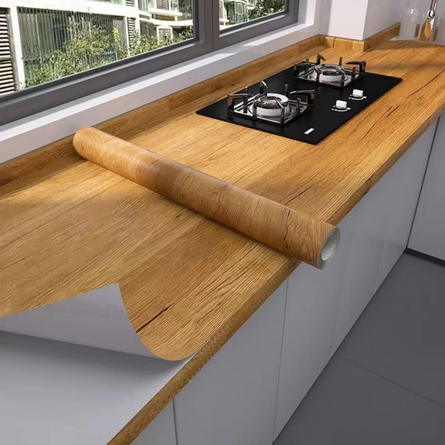 55cm Waterproof Wood Grain 3D Vinyl Stickers Self Adhesive PVC Wallpaper for Wardrobe Cupboard Table Closet Furniture Home Decor