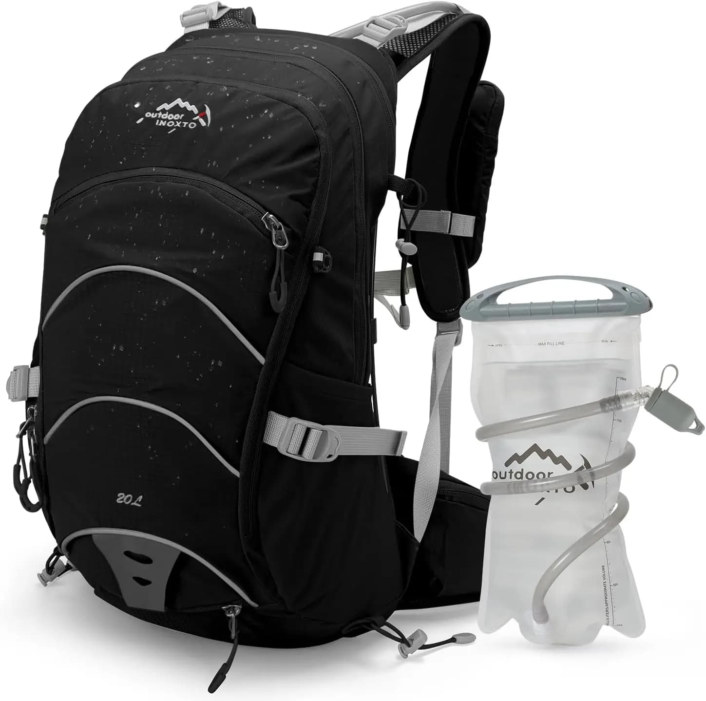 Hydration Pack,20L Hydration Backpack, Hiking Internal Frame Backpacks with 2L Hydration Water Bladder and Rain Cover, for Cycli