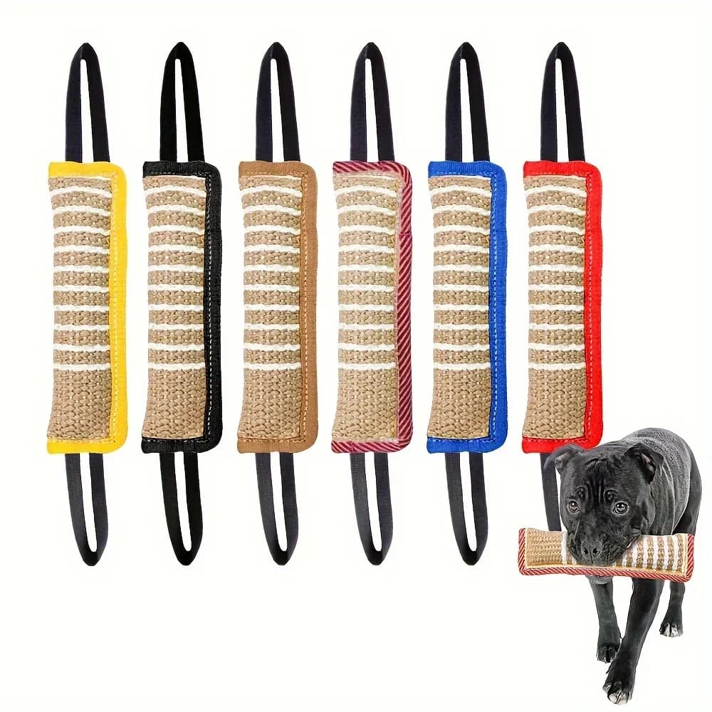 Giocattolo da masticare per cani in juta resistente, stick per la dentizione, per cuccioli e cani adulti, naturale, per la cura della salute dentale degli animali domestici, giocattoli da masticare per animali domestici