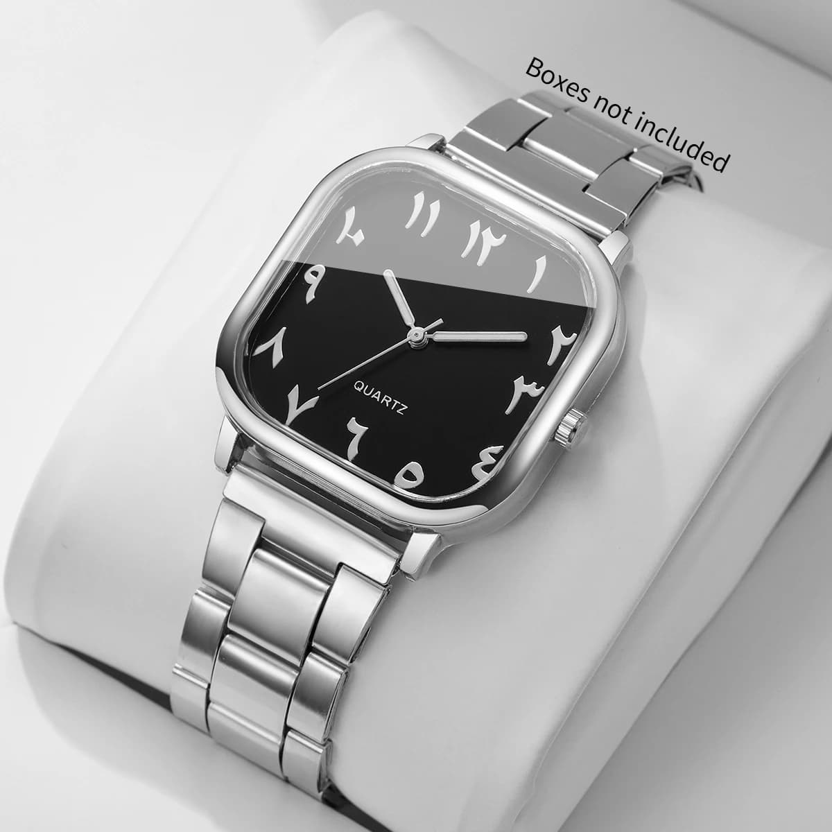 Fashio Square Women's Watches Silvery Strap Quartz Watch for Ladies Clock Relogio Feminino Gift（Without Box）
