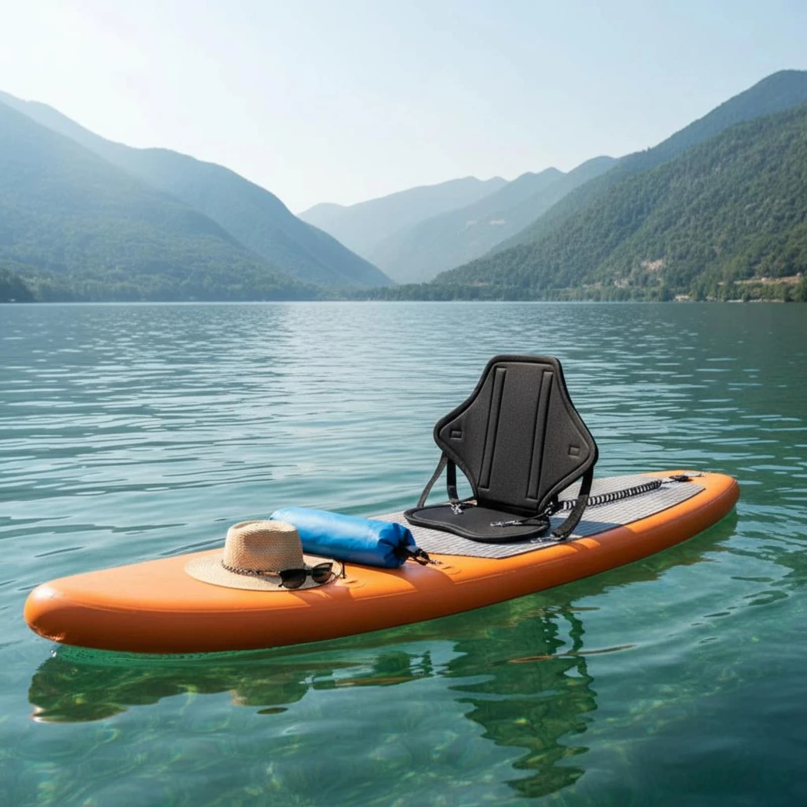 Stand-up Paddleboard Seat w/ Back Support Adjustable Straps Non Slip Paddle Board Chair Water Sports Gear for Kayaking