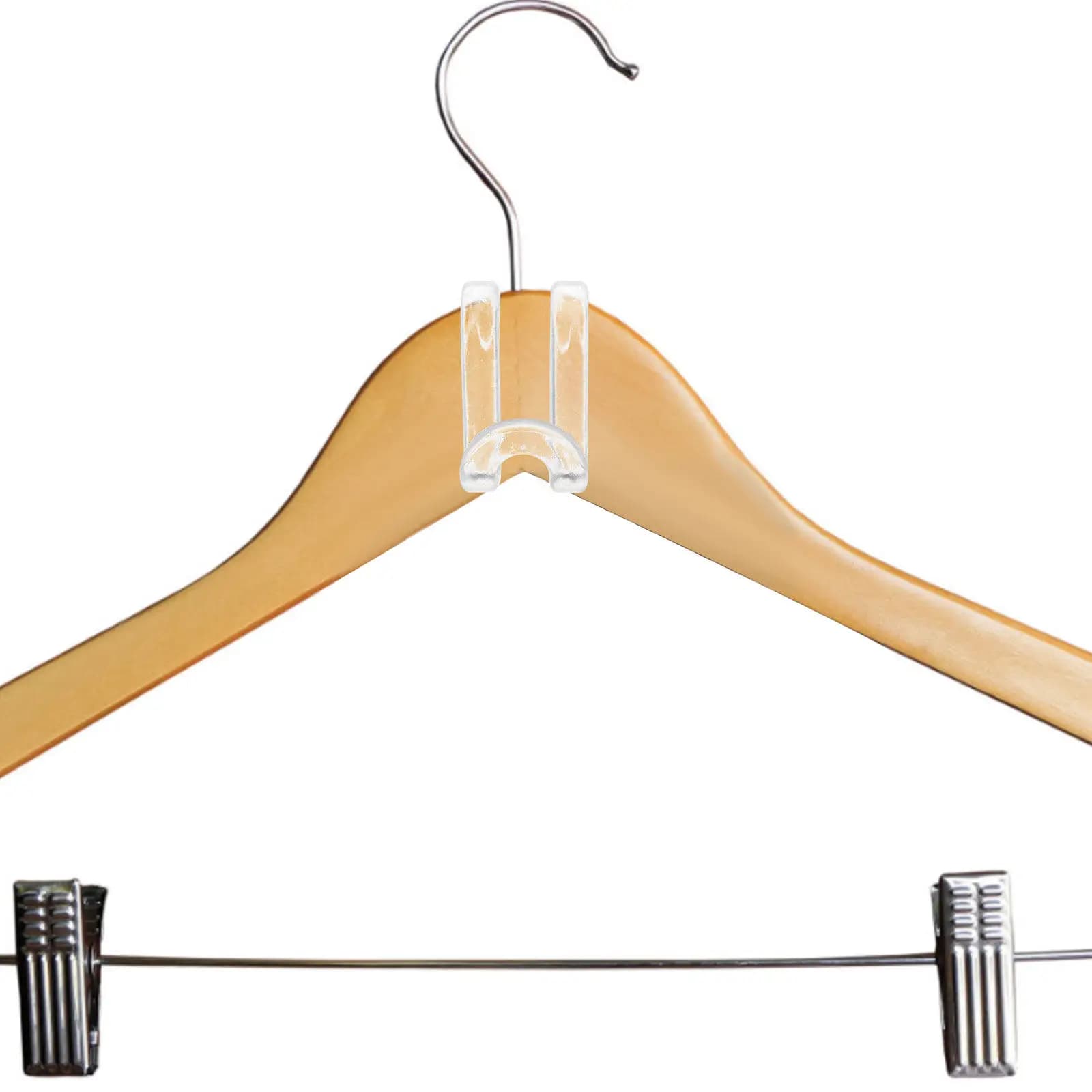30Pcs Plastic Clothes Hanger Connector Hooks Clear Closet Space Saver Stacking Hanger Extender for Wardrobe Storage