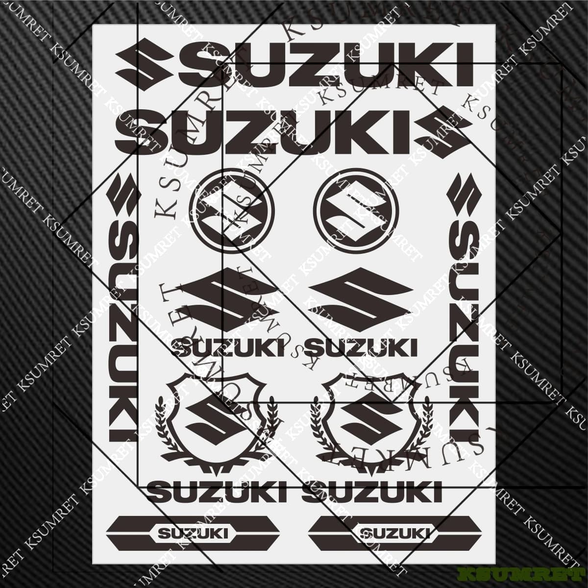 Kit di Adesivi e Decalcomanie per Casco Moto Suzuki