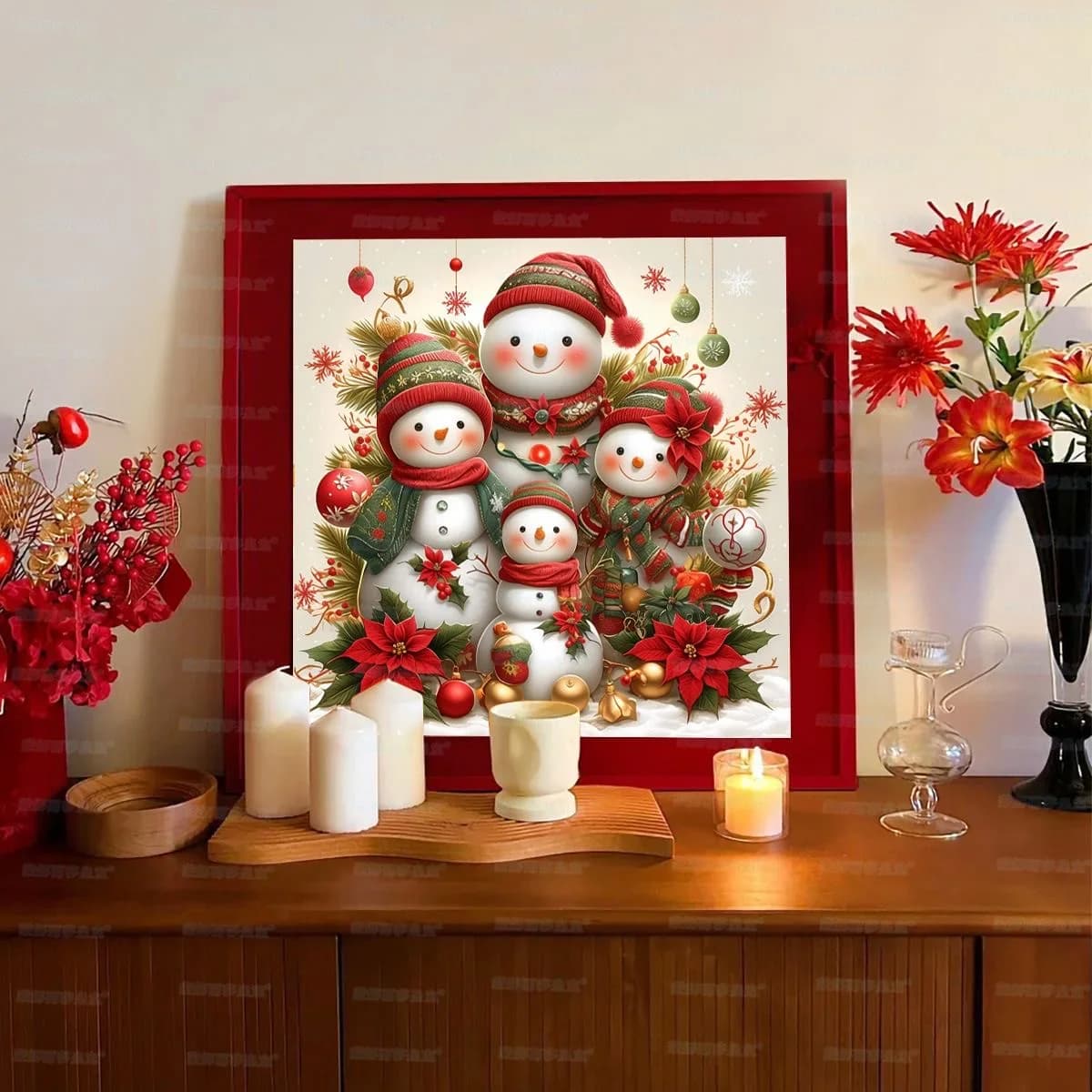 2025 New Needlework,DIY Cross stitch Embroidery kit,Christmas Snowman Cross-Stitch Handwork Painting New Year Gift
