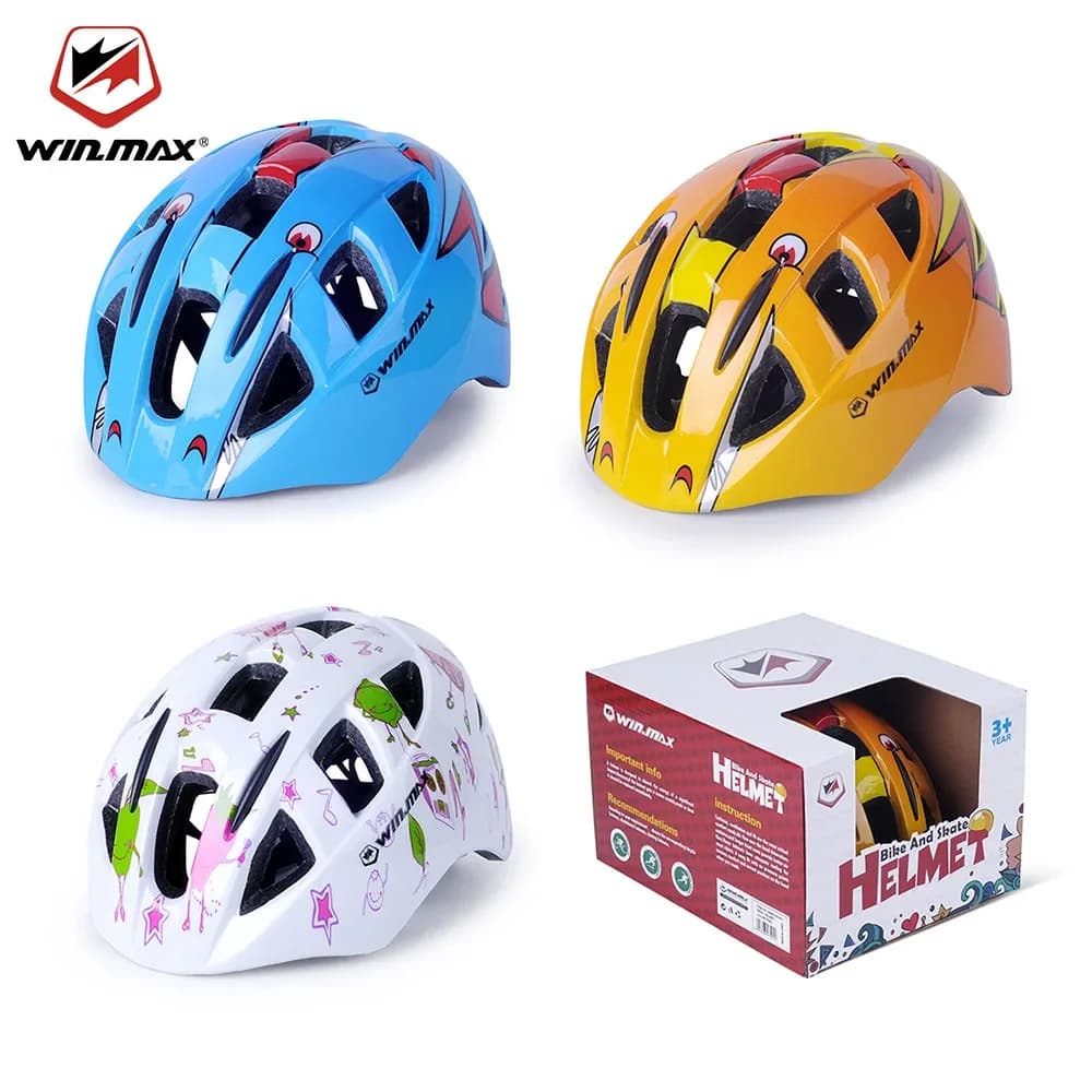 WIN. MAX Outdoor Kids cycling helmet fully modeled Capacete protection for children's safety bicycle head