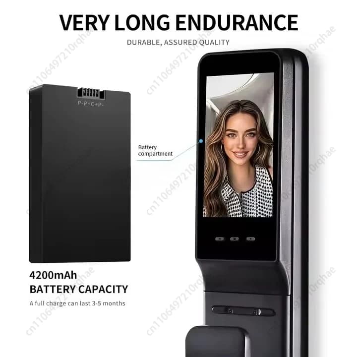 Tuya Wireless Impermeabile Aspetto Intelligente Riconoscimento Facciale Serratura Digitale 6085 Porta in Legno Impronta Digitale Biometrica