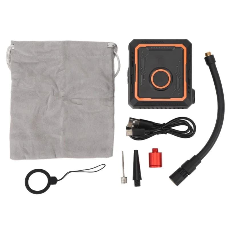 150PSI Cordless Electric Air Pump For Car Motorcycle Bike Ball Basketball Football LED Display Rechargeable 2400mAh Battery