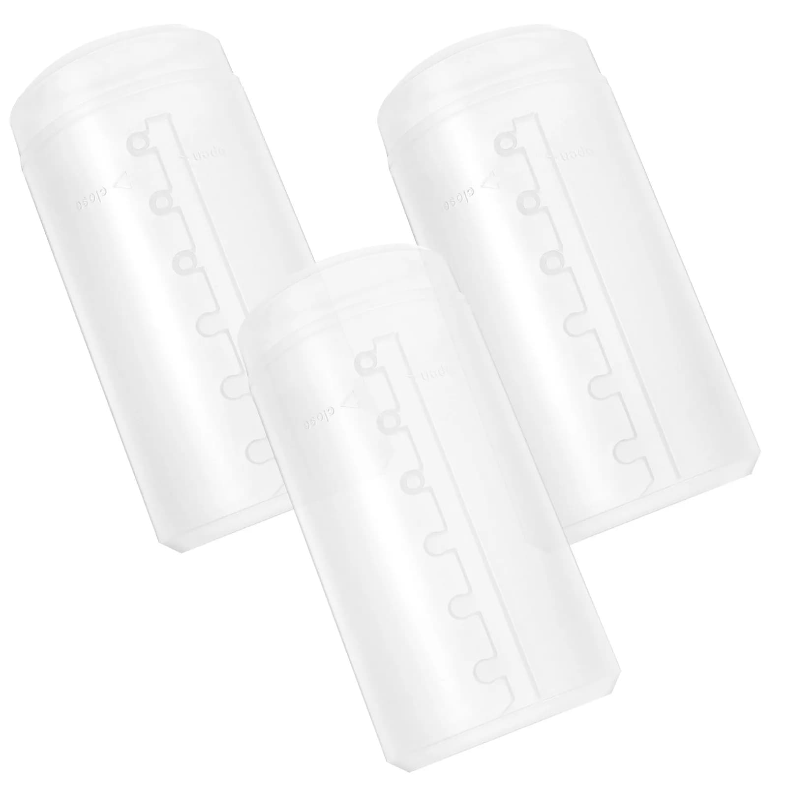 3 retractable transparent pen holders, spacious, dustproof, water resistant, travel containers for women's brushes