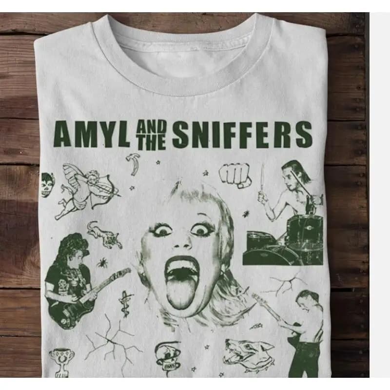 Rara maglietta basic da Amyl And The Sniffers Tour dalla S alla 5XL, regalo per fan
