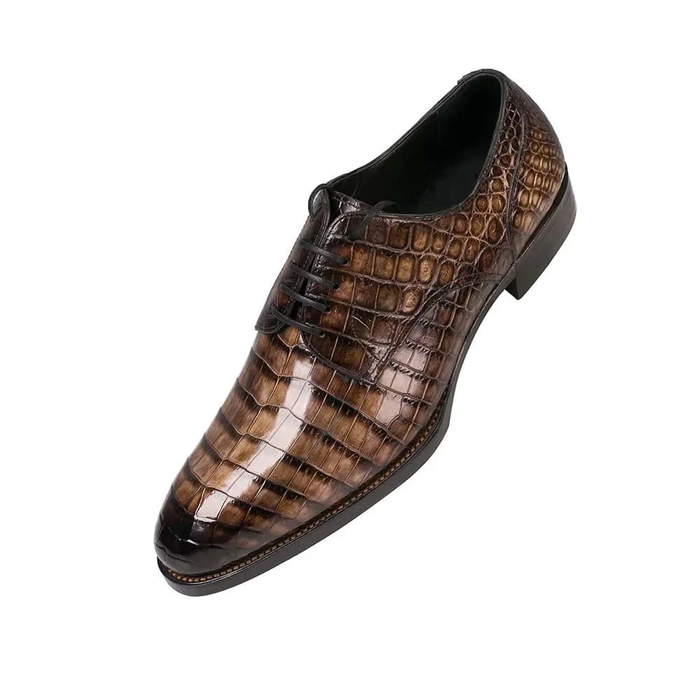 baolileisa 2025 scarpe formali da uomo Nuovo stile Scarpe da coccodrillo Scarpe da coccodrillo da uomo d'affari color pennello
