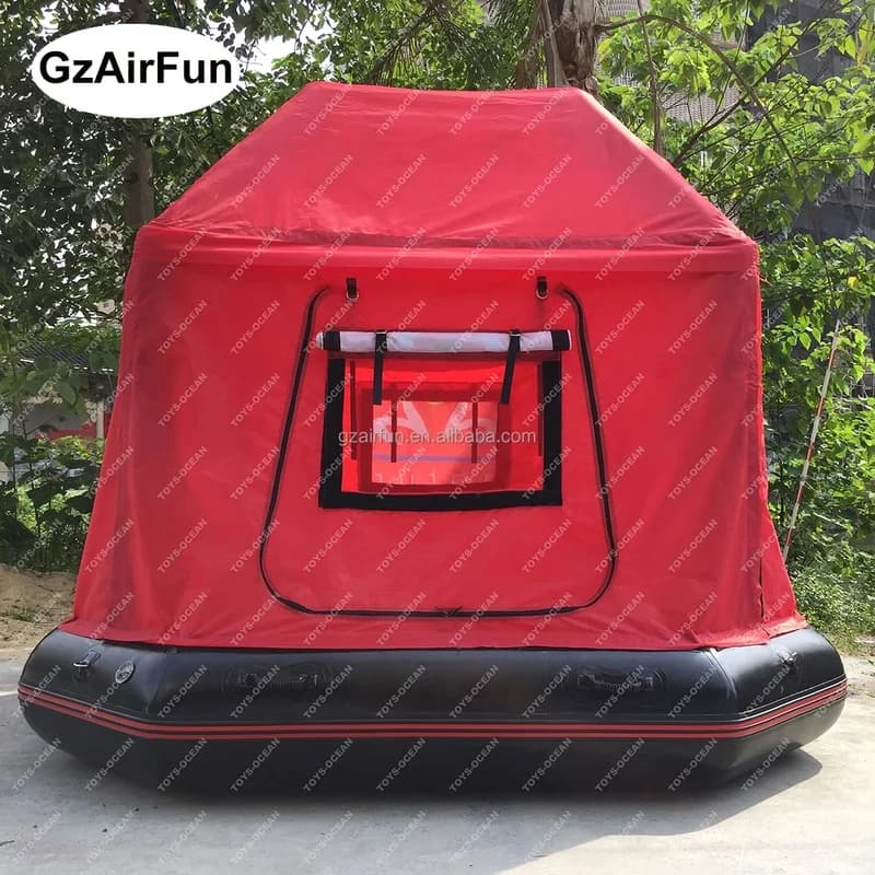 Factory Customized Outdoor Leisure Inflatable Floating Shoalwater Tent Camping Tent Water Tent Inflatable Party Boat