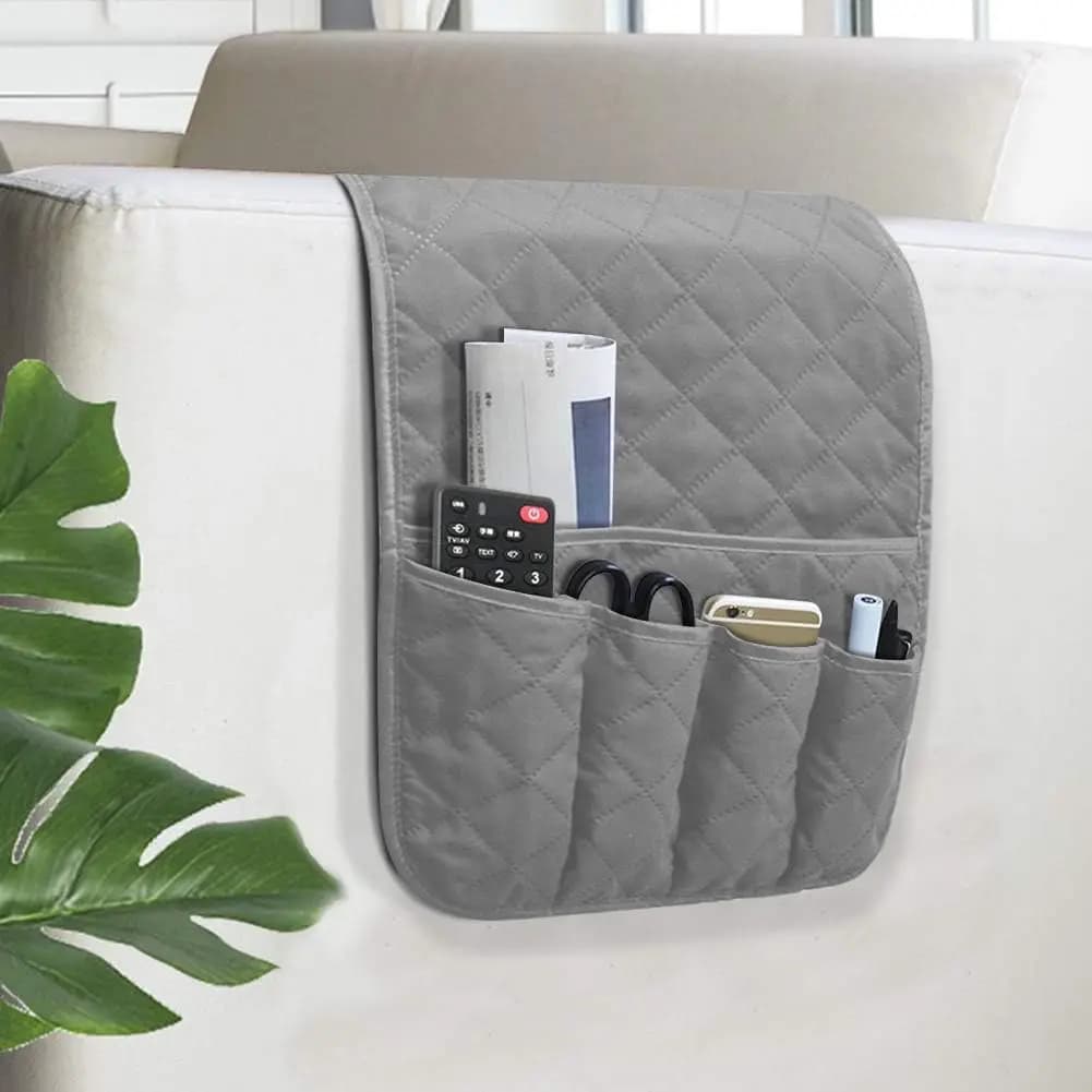 Organizer per bracciolo per divano, supporto per telecomando, per poltrona reclinabile, con 5 tasche per riviste, tablet, telefono, iPad