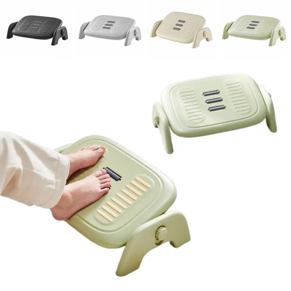Poggiapiedi Ergonomico Massaggiante, Altezza Regolabile, Resistente, Poggiapiedi da Scrivania con Base Antiscivolo, Cuscino Poggiapiedi Rimovibile per Camera da Letto
