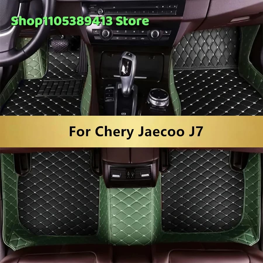 Tappetini Auto Personalizzati in Pelle Sintetica per Chery Jaecoo J7 2022 2023 2024 2025 2026 2027 2028 Accessori Tappeti Auto