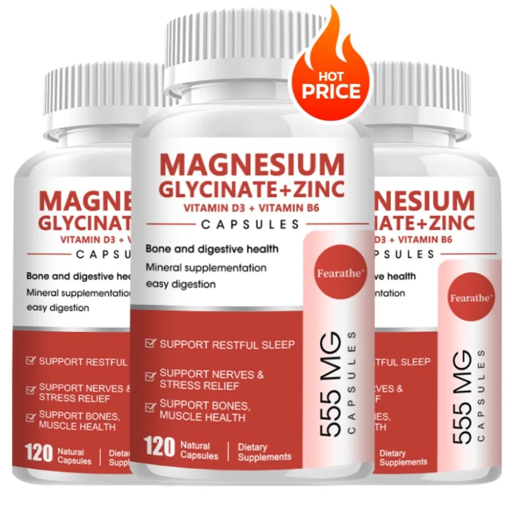 Magnesium with Zinc,Vitamin D3 B6 - Promotes Proper Muscle, Heart and Bone Support Cardiovascular Function Improve Sleep Quality