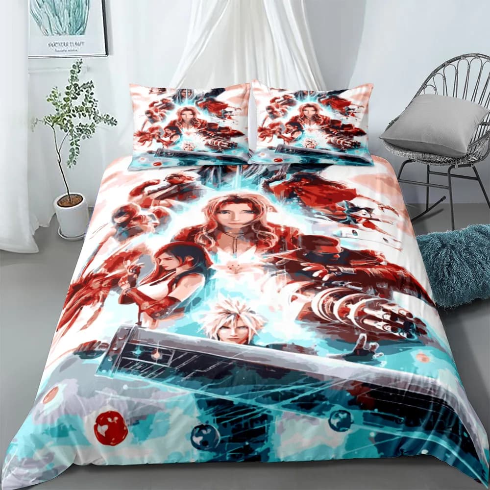 Set copripiumino Final Fantasy EU Single Double King US Twin Full Queen Size Biancheria da letto