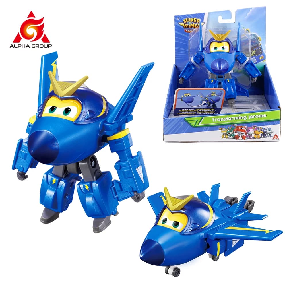 Super Wings S8 NUOVO Dizzy 5 Pollici Trasformabile, si Trasforma da Aereo a Robot in 10 Passi, Action Figure Deformabile, Giocattoli per Bambini