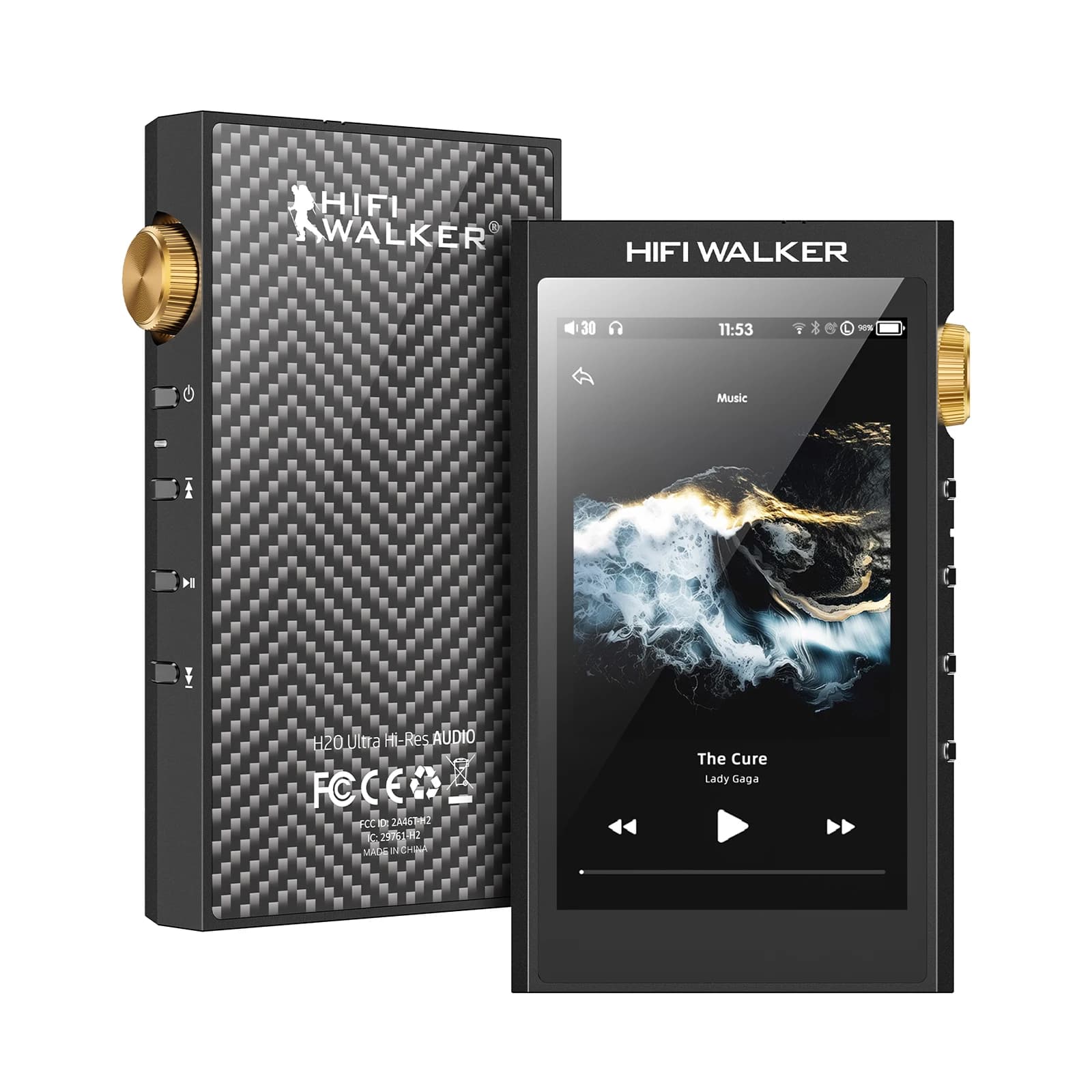 Lettore MP3 H20 Ultra HiFi LDAC/aptX, 128 GB senza perdita, ES9038Q2M DAC, touchscreen da 4", DSD256, bilanciato 4,4 mm, riproduzione 36 ore, espandibile da 1 TB