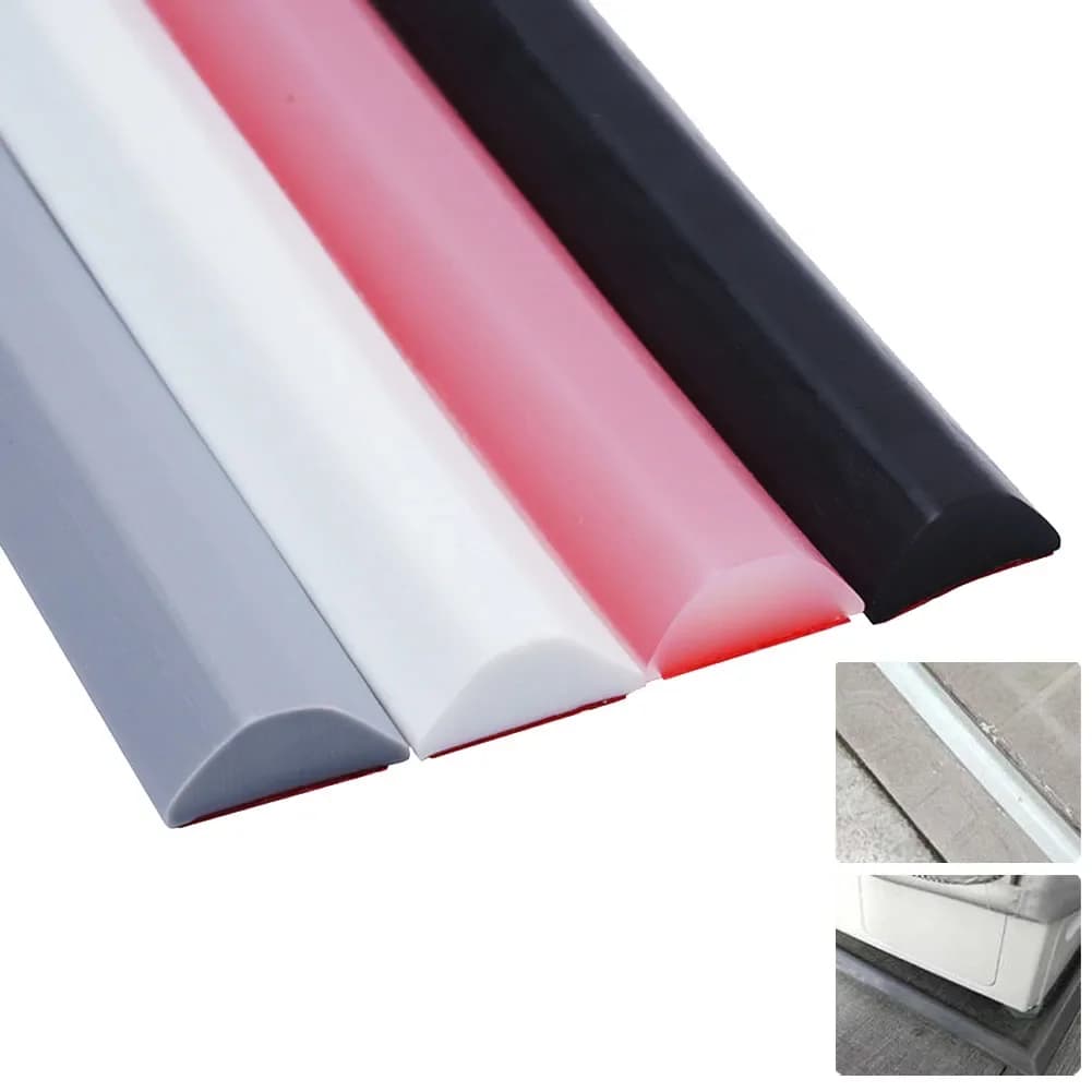 Silicone Bathroom Water Stopper Self-Adhesive Water Retaining Strip Bendable Bathroom Door Washing Machine Shower Dam Barrierbat