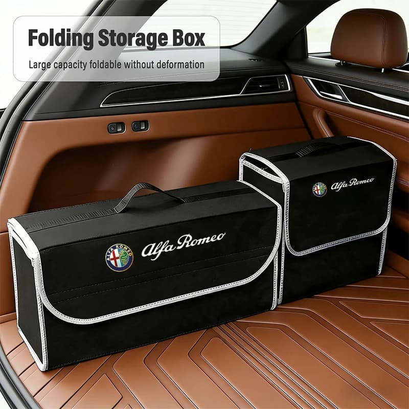 Organizer per Bagagliaio Auto, Borsa Portaoggetti di Grande Capacità per Alfa Romeo Giulietta 159 Mito Giulia 156 GT 147 166 4C Spider Tonale