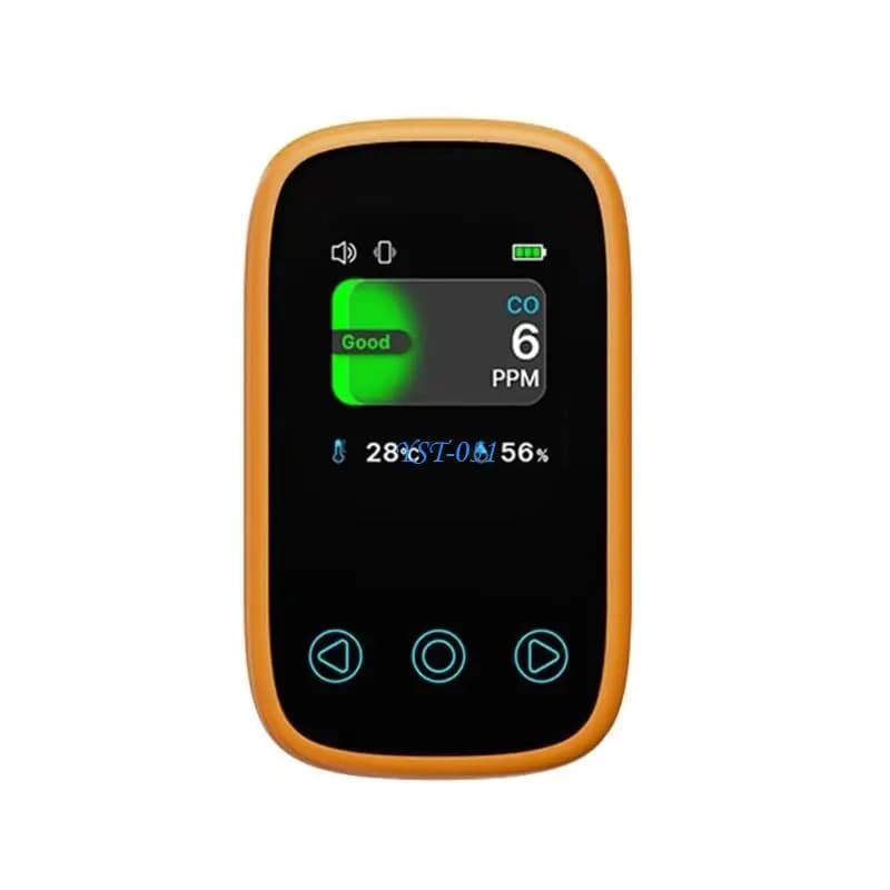 E15A Carbon Monoxide Detectors,CO Detectors with Audible Alarm Backlits Screen 999PPM Travel CO Gas Meter