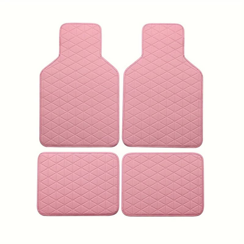 4 Piece Waterproof PU Leather Car Mat: Durable and fashionable, protection for all seasons, easy to clean, improve interior